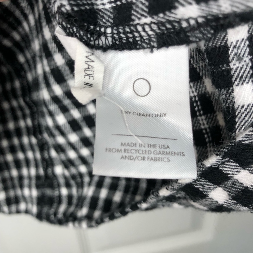 Reformation Upcycled Flannel Shirt Gingham Collar - Picture 4 of 9
